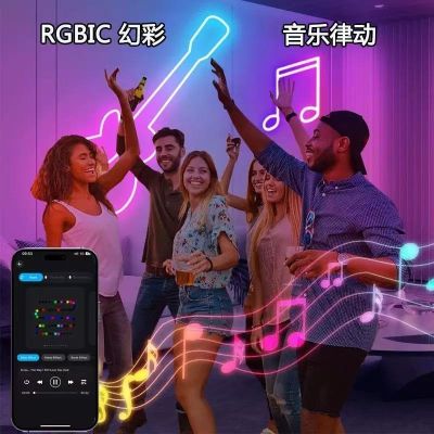 RGB-IC Smart Neon LED Strip Light 5 Meter (16 feet) with Apps & Remote Control — Home Decoration (view 4)