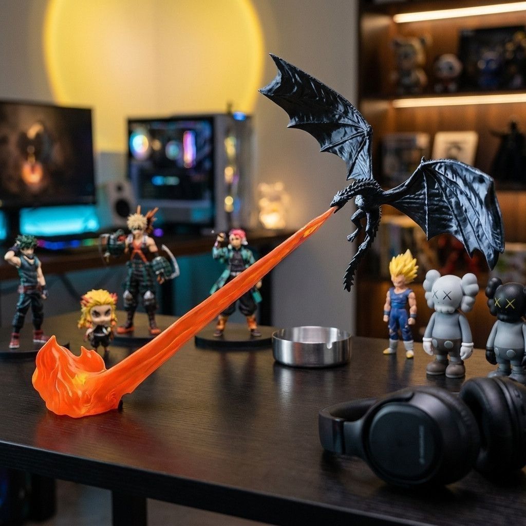 Dragon Breath Flying Dragon Lamp – USB-Controlled Flame Night Light