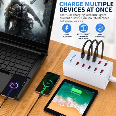 60W 10-Port USB Charging Station – YC-A6