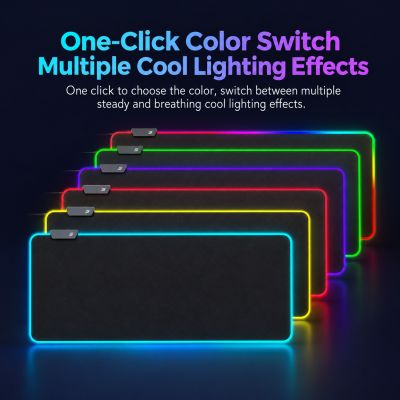 900×400mm RGB Gaming Mouse Pad – 4mm Waterproof Extended Desk Mat