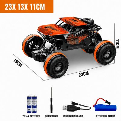 2WD Alloy Off-Road Rock Crawler RC Car – Rechargeable Remote Control Climbing Car — RC & Toys (view 4)