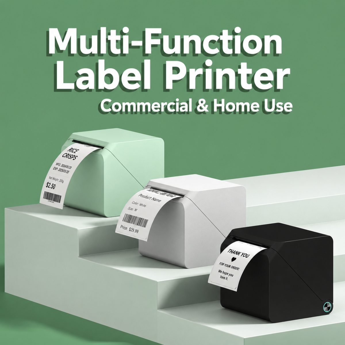 20–58mm Mini Bluetooth Thermal Label Printer | Mobile & PC Compatible | Shipping Label — Printer