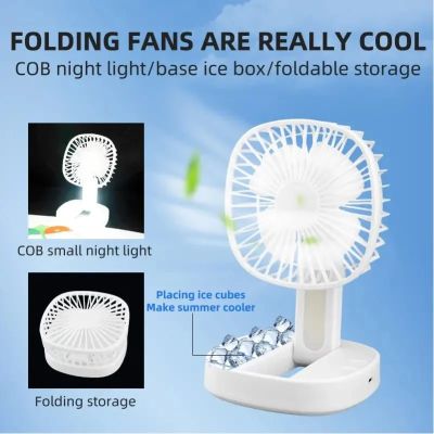 3 in 1 Iceable Portable Mini Handheld USB Charging Fan — Rechargeable Fan (view 3)