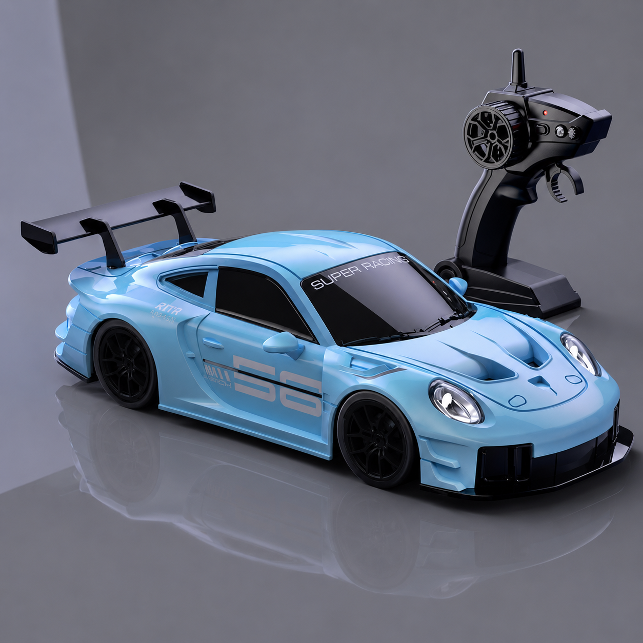 Porsche 911 1:24 Scale 4WD Drift RC Car – 2.4GHz Remote Control Racing Car with LED Lights