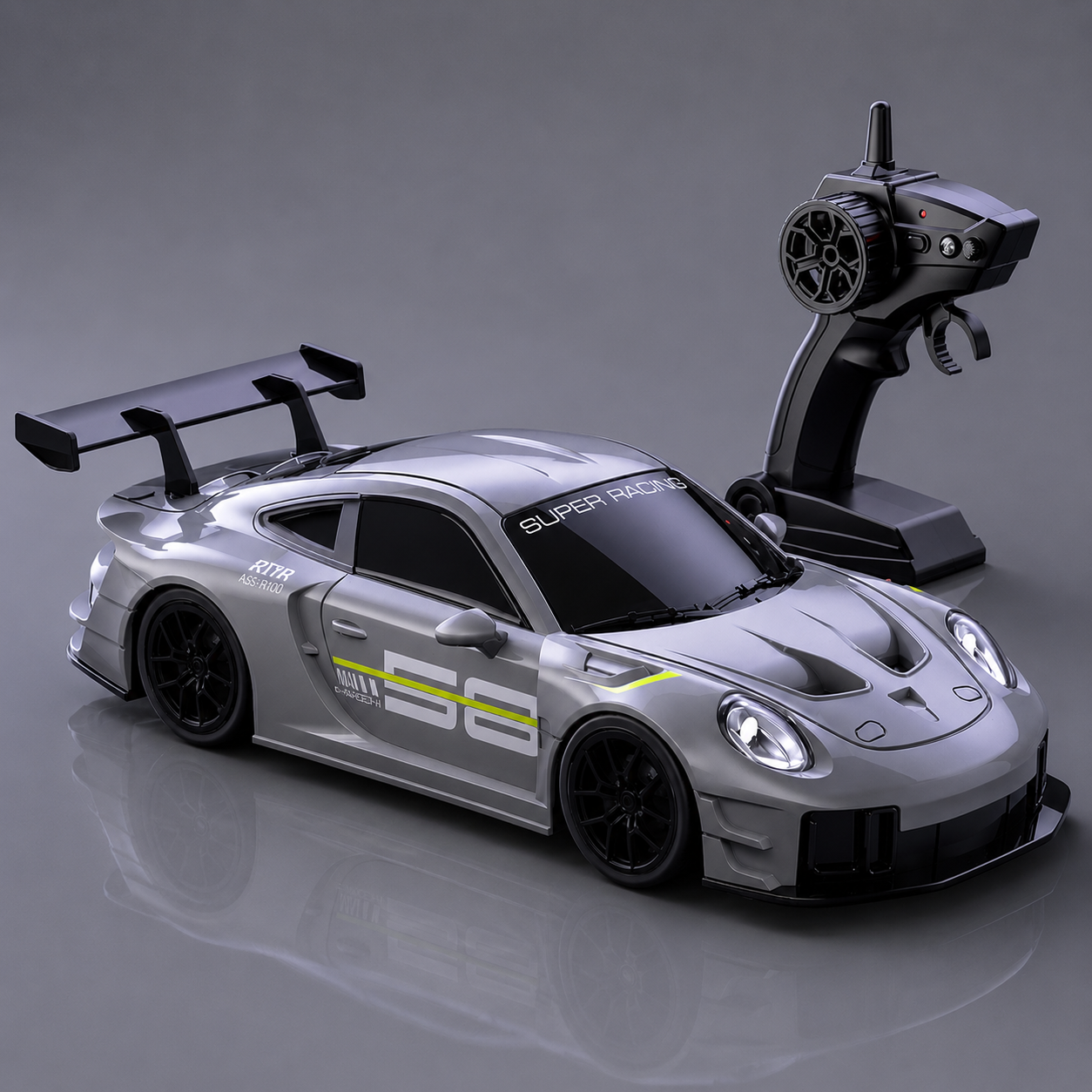 Porsche 911 1:24 Scale 4WD Drift RC Car – 2.4GHz Remote Control Racing Car with LED Lights